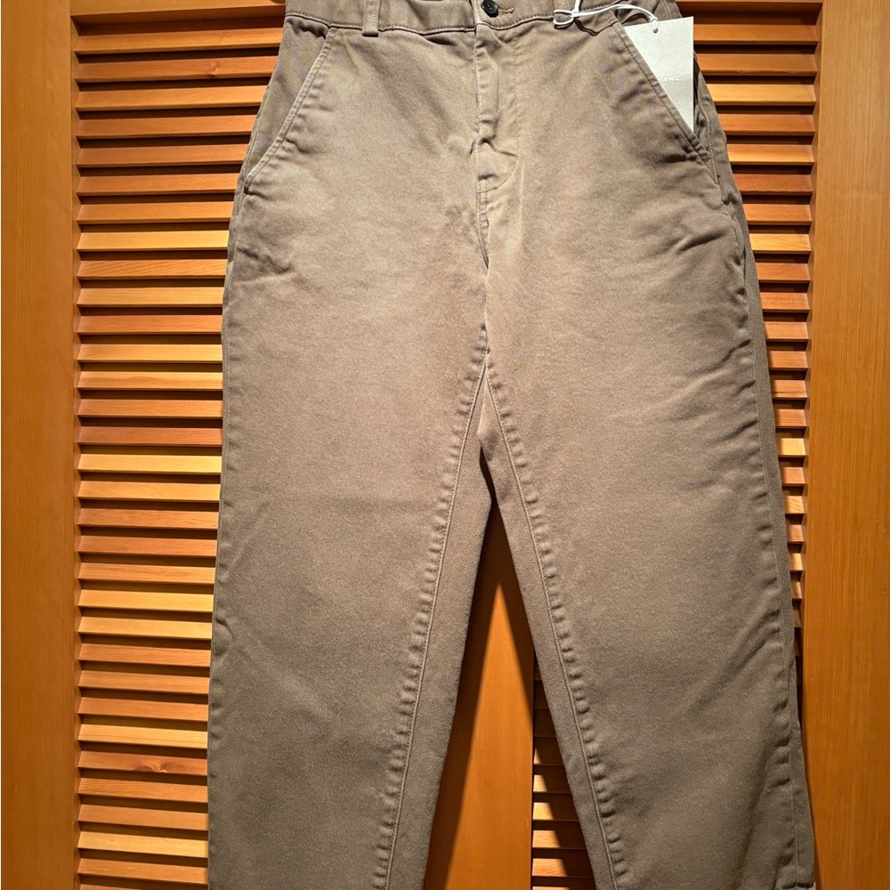 Everlane - The Organic Straight-leg Pant - Olive green color